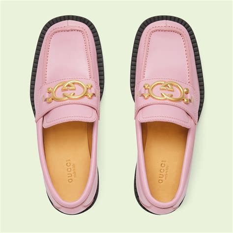 Gucci women loafers pink